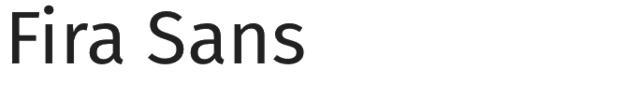 Fira Sans typeface