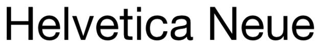 Helvetica Neue typeface