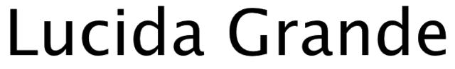 Lucida Grande typeface