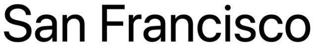 San Francisco typeface