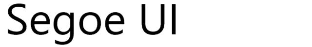 Segoe UI typeface