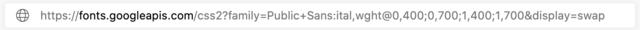 Screen capture from browser showing URL pasted into URL bar"